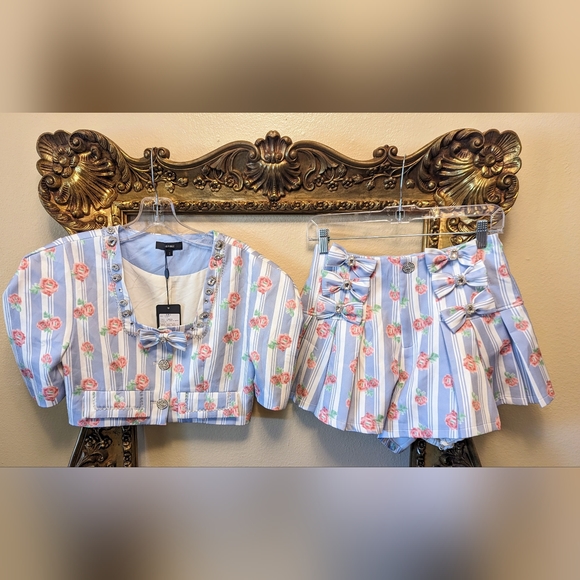 BABY DOLL LOLITA SHORT & TOP SET NOT FAST FASHION GORGEOUS SZ SM